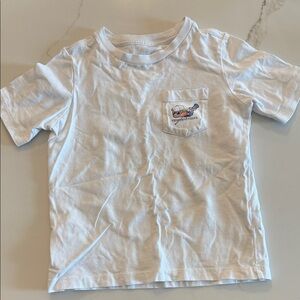 Vineyard Vines White Kids' Tee with Pocket